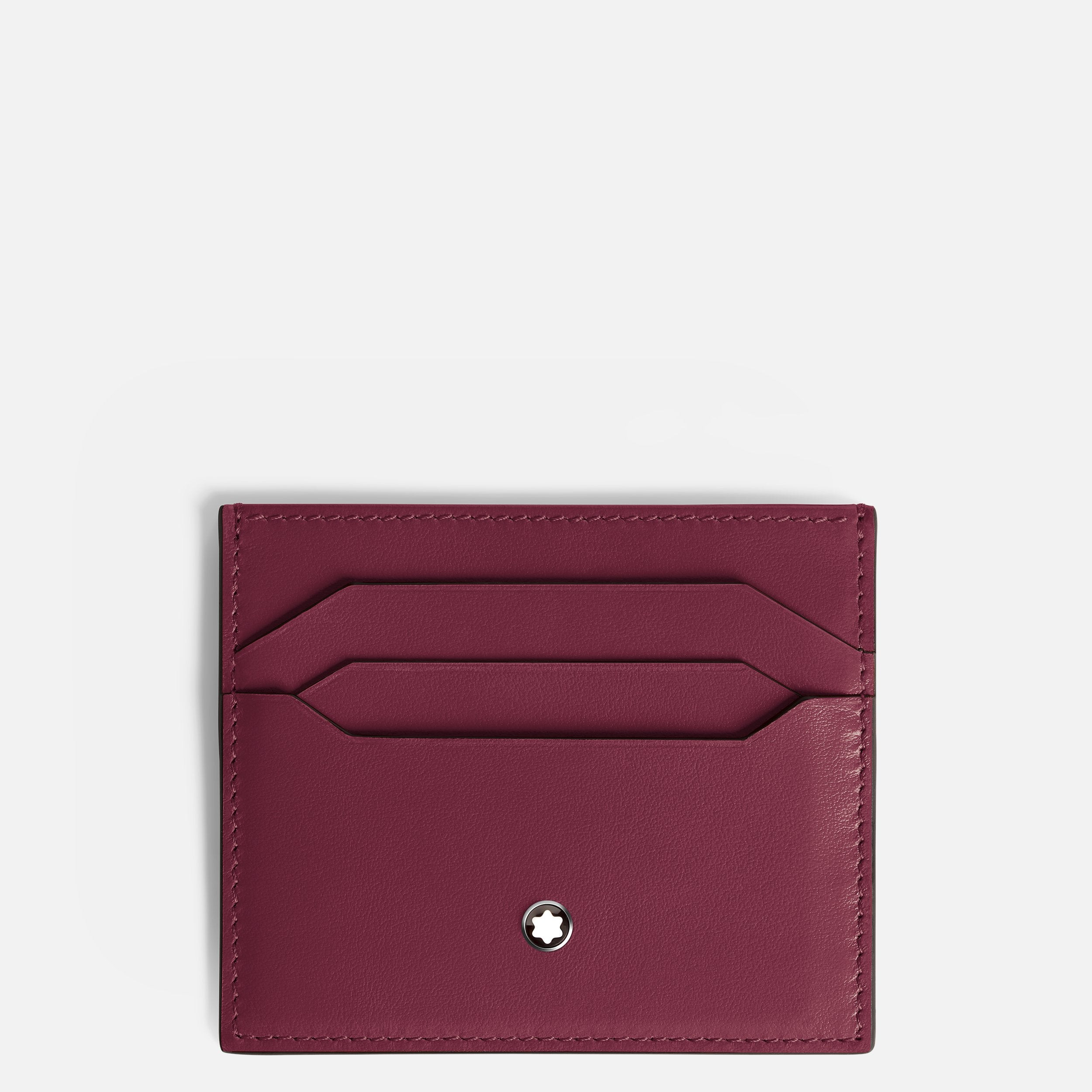 Montblanc Portafoglio Uomo 6 scomparti | Pelle lucida | Meisterstück Bordeaux
