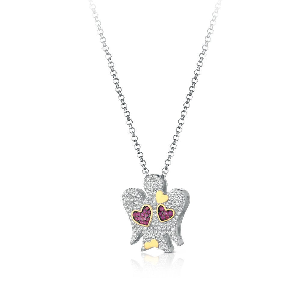 Roberto Giannotti Collana Donna Angelo Pavé Zirconi | Argento 925 | Regolabile