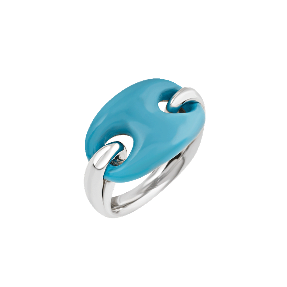 Chantecler Et Voilà Anello Capriness in Argento e Bioresina Turchese