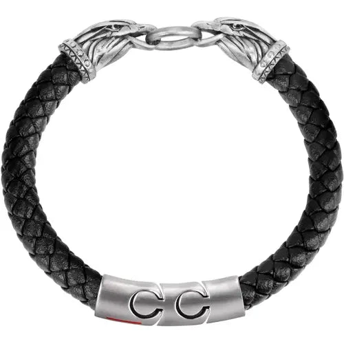Sector Bracciale Uomo Design Audace con Aquile | Acciaio | Nero