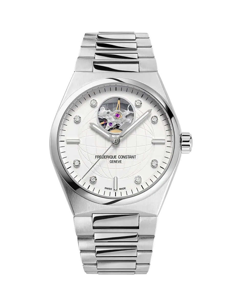 Frederique Constant Orologio Donna Highlife Heart Beat | Acciaio Inox | Diamanti