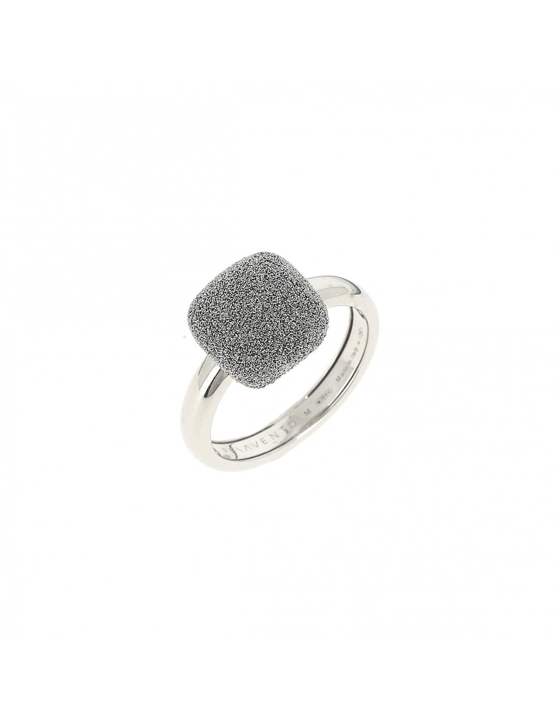 Anello Pesavento Cocktail in oro bianco con polvere di diamante grigia
