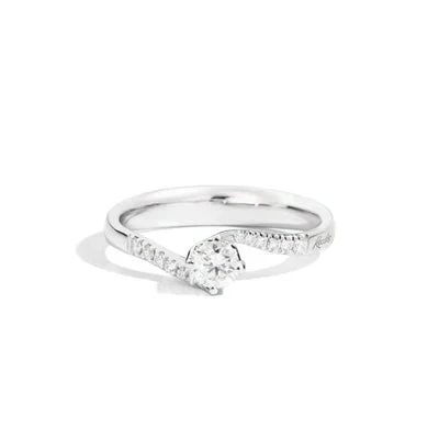 Recarlo Anello Solitario 0,40 ct | Oro Bianco 18kt | Diamante F SI1