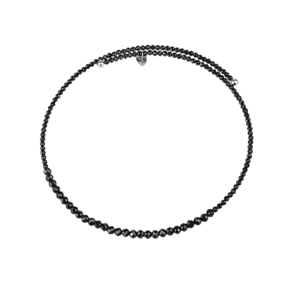 Chantecler Collana Chocker Spinello Nero | Argento | Garanzia 2 Anni