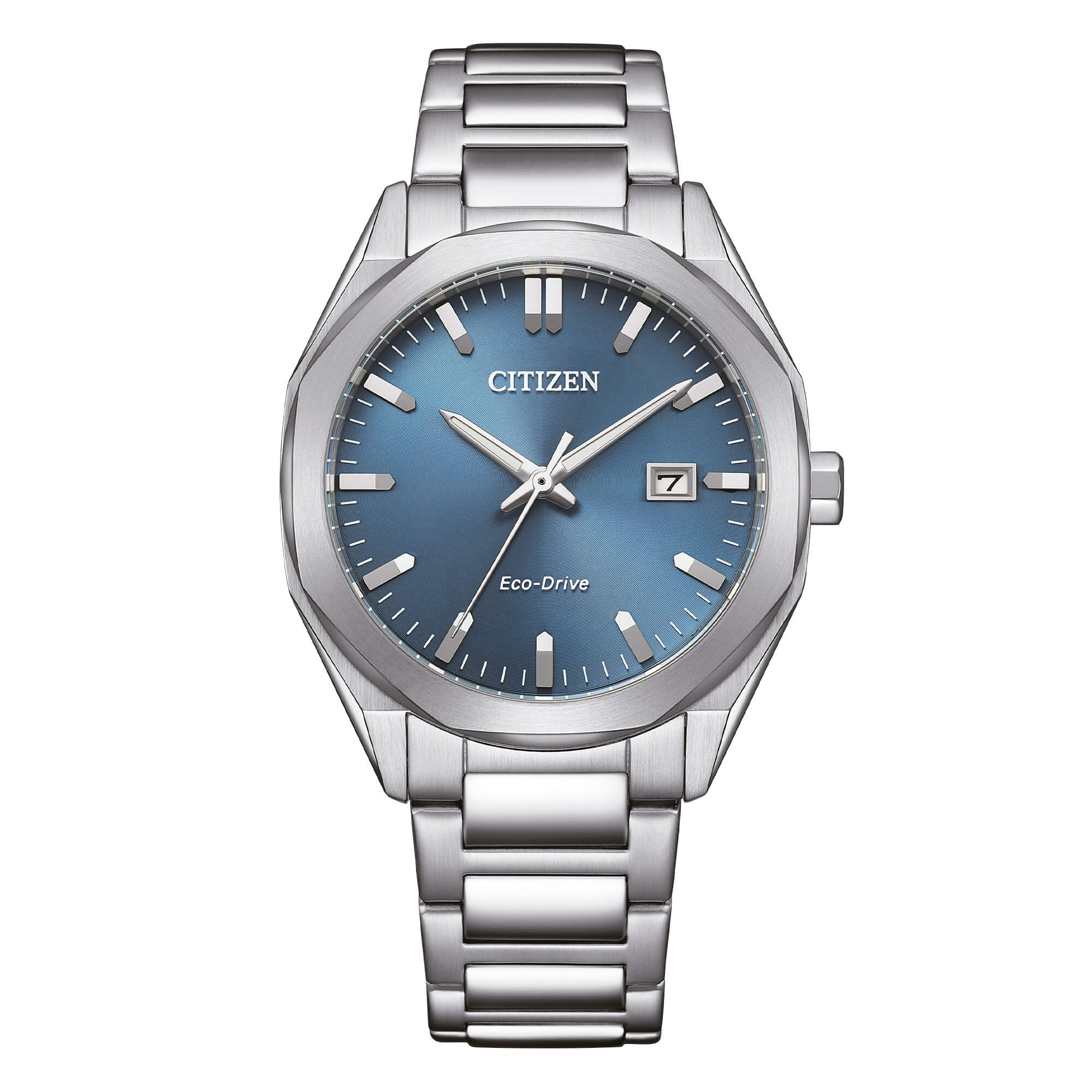Citizen Metropolitan Eco Drive in Acciaio con Quadrante Blu