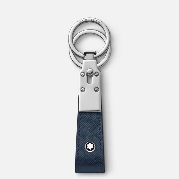 Montblanc Portachiavi Uomo Passante Sartorial | Pelle Pieno Fiore | Ink Blue