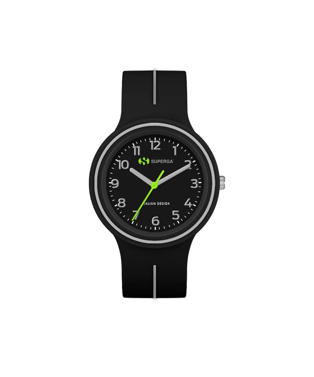 Superga | Orologio Bambino | Colorful Nero e Bianco | Silicone | Cassa 32 mm