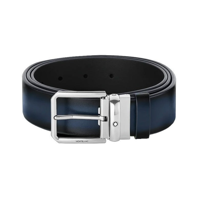 Montblanc | Cintura Uomo | Sfumata Blu/Nero | Pelle | Fibbia Acciaio