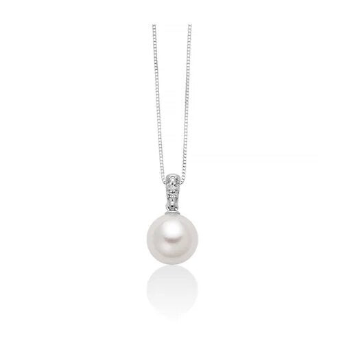Collana Miluna in Oro Bianco 18K con Perla PCL6466