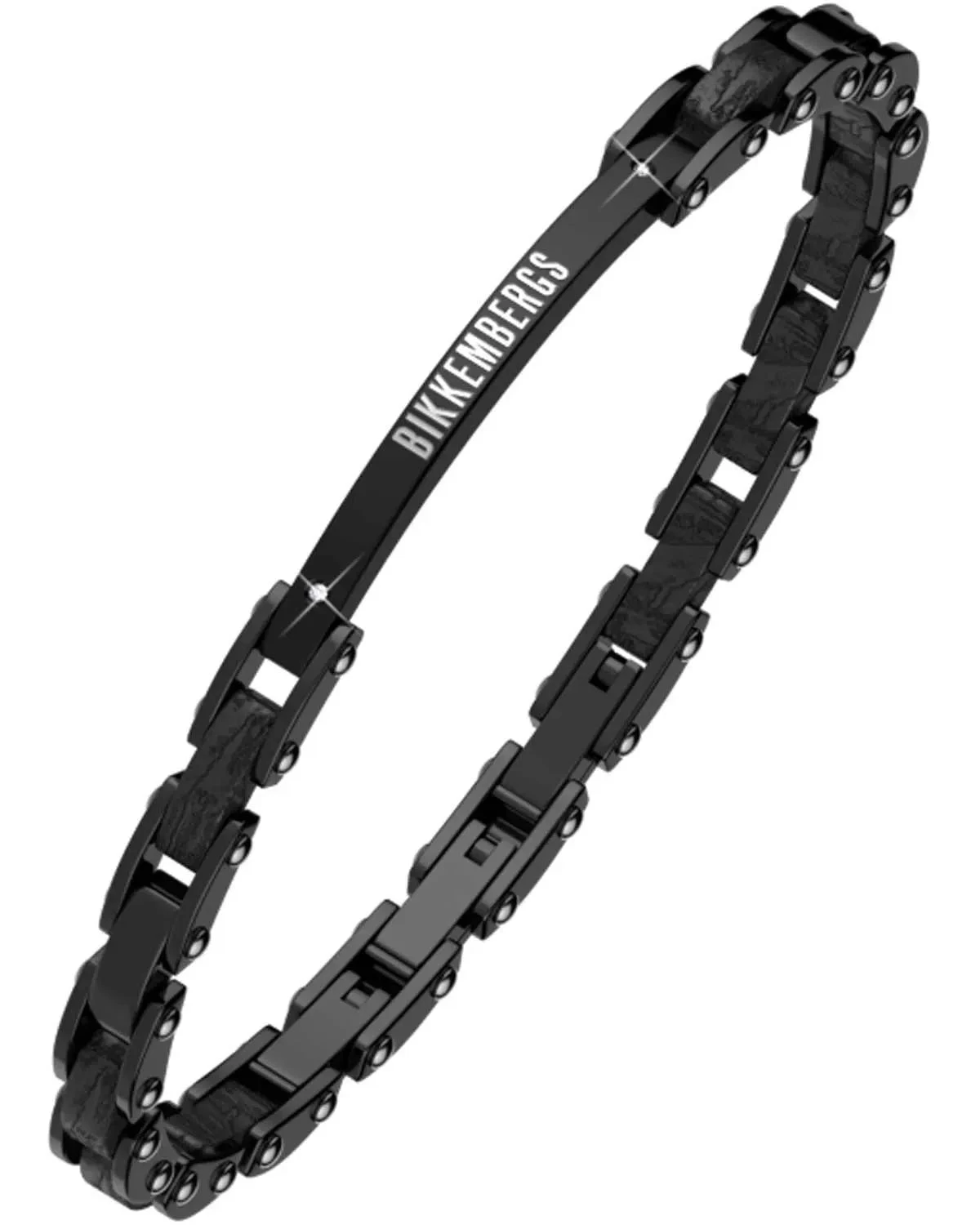Bikkembergs | Bracciale Uomo | Diamanti naturali | Acciaio 316L | Ebano