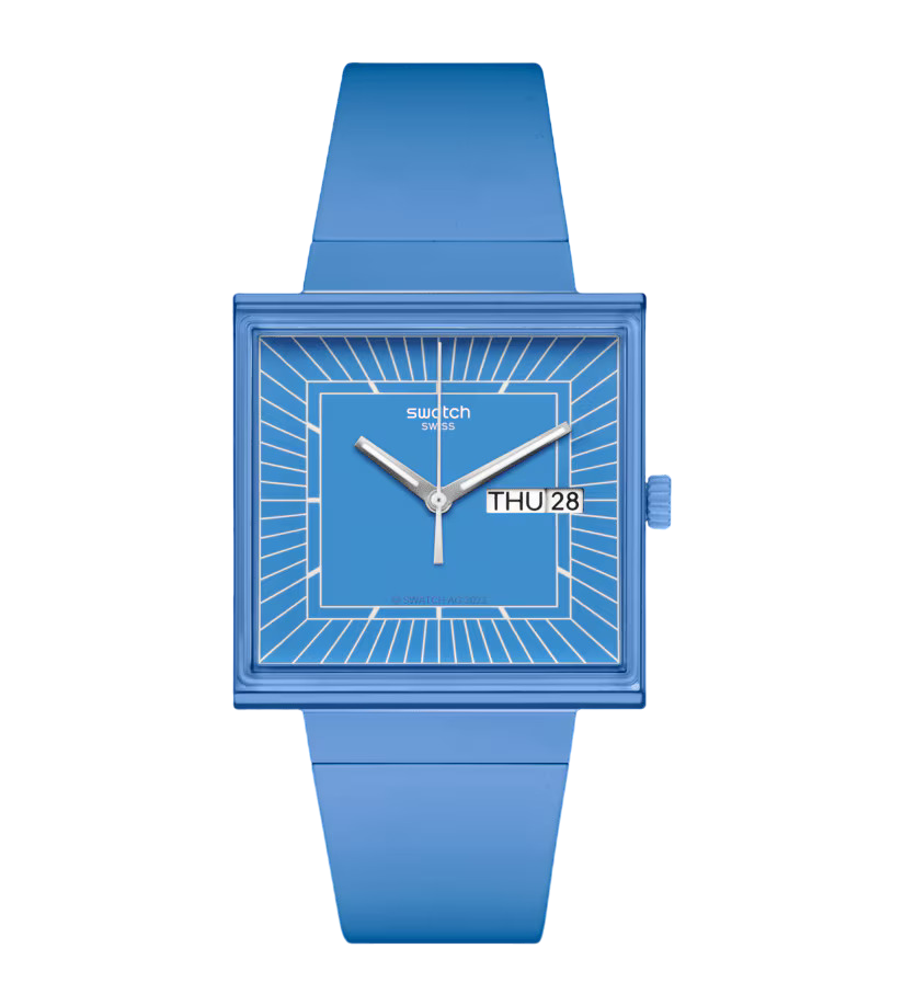 Swatch Orologio Donna Cassa Quadrata Moderna | Bioceramic | Impermeabile 20m