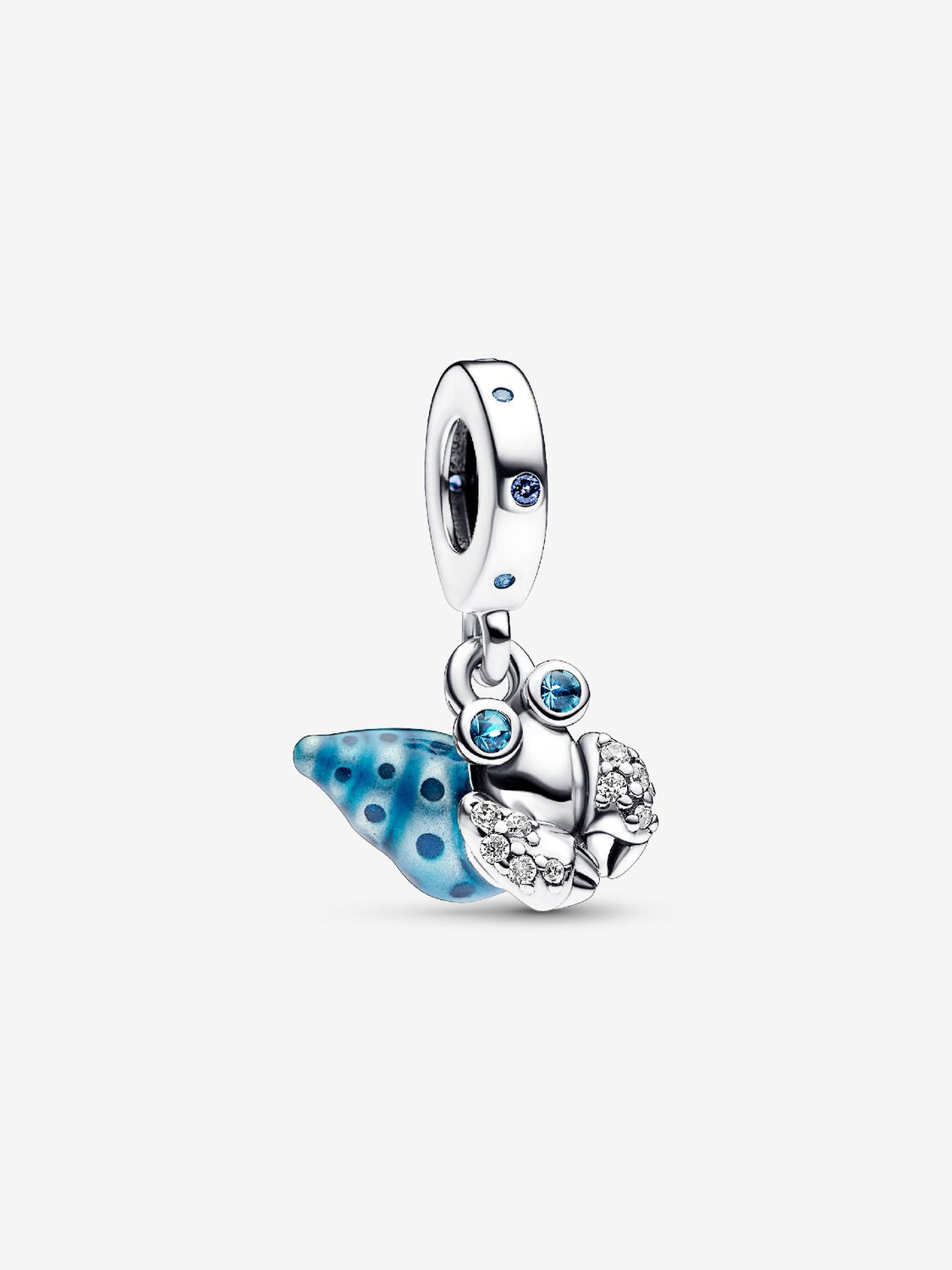 Pandora | Charm Pendente | Effetto Luminoso al Buio | Argento 925 | Smalto blu