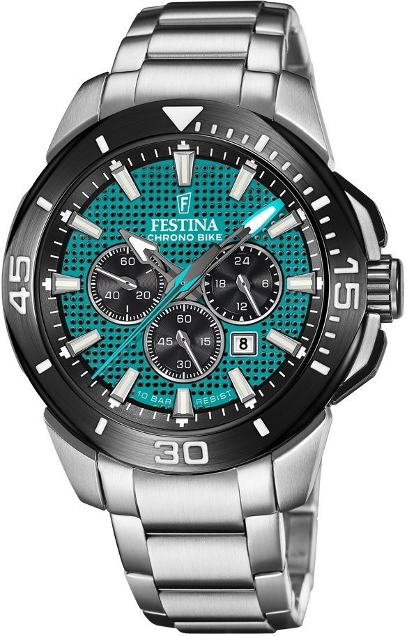 Festina Chrono Bike Orologio Uomo Verde Petrolio Acciaio