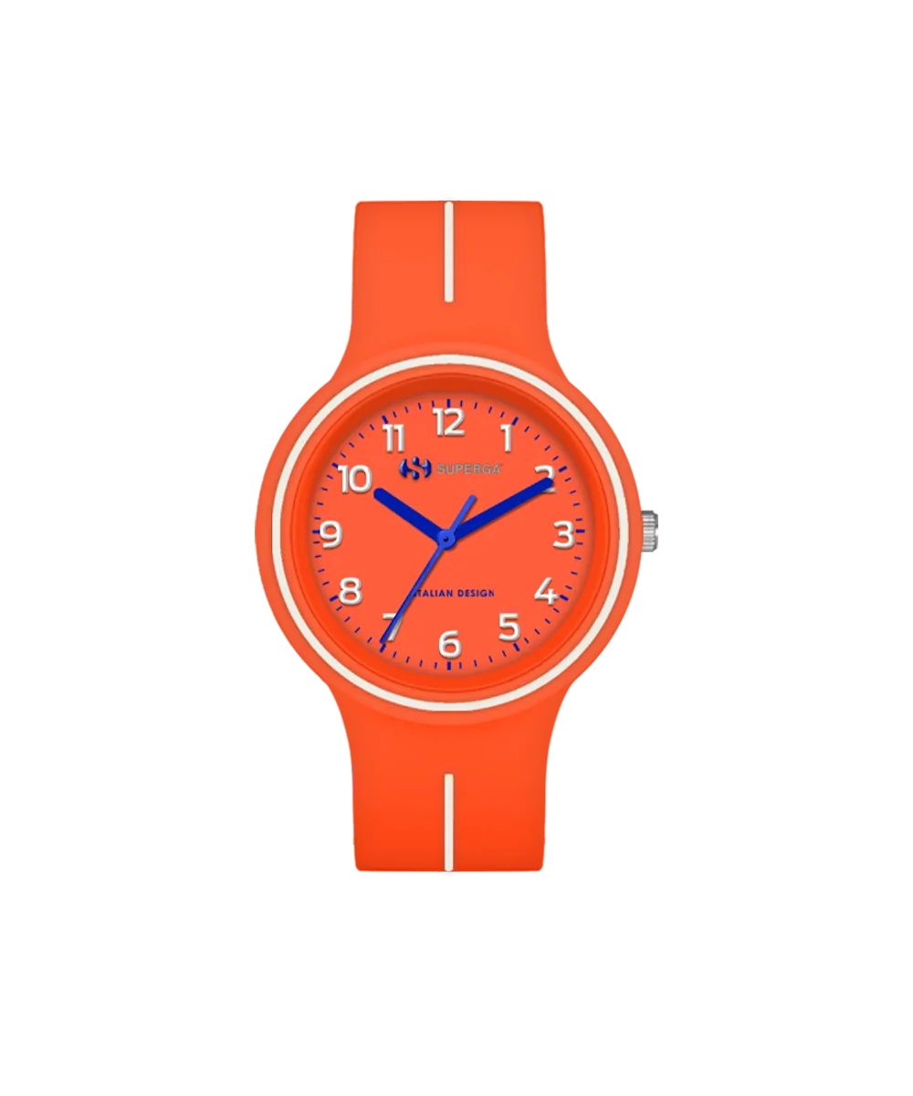 Superga | Orologio Bambina | Arancione e bianco | Silicone | Cassa 32mm
