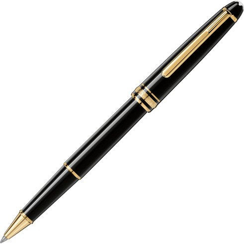 Montblanc | Penna roller | Meisterstück | Resina nera | Finiture oro giallo