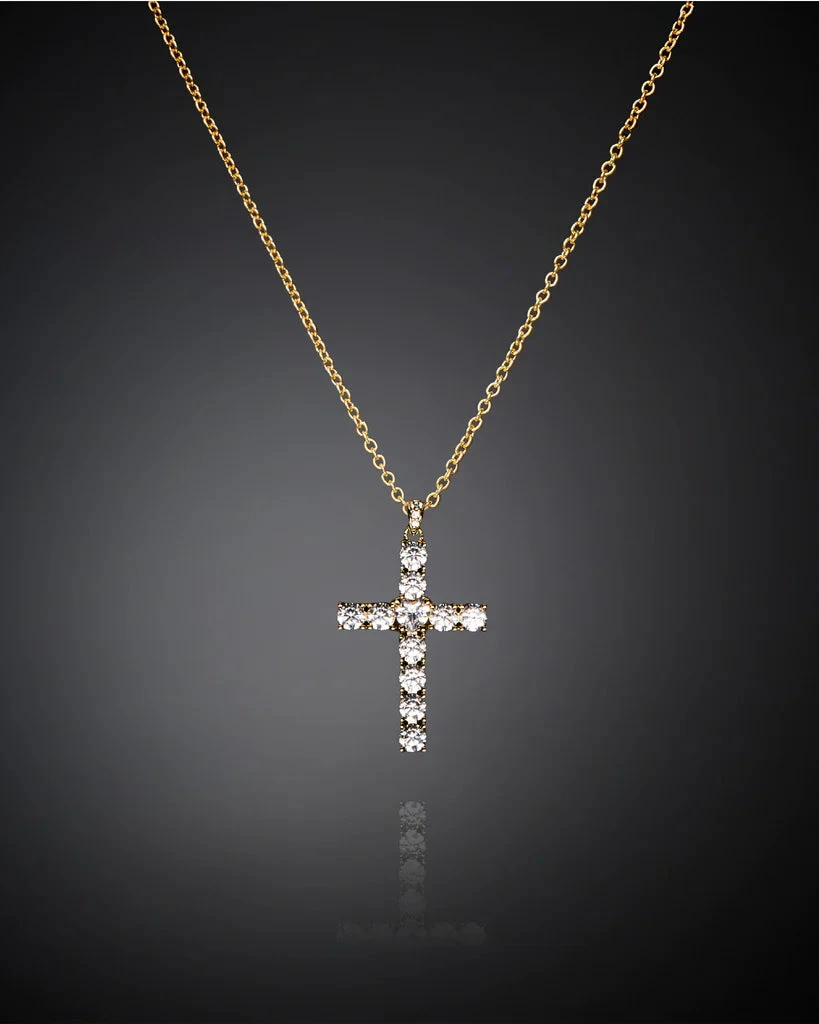 Chiara Ferragni Collana Donna Croce Zirconi | Oro 18kt Placcato | Regolabile