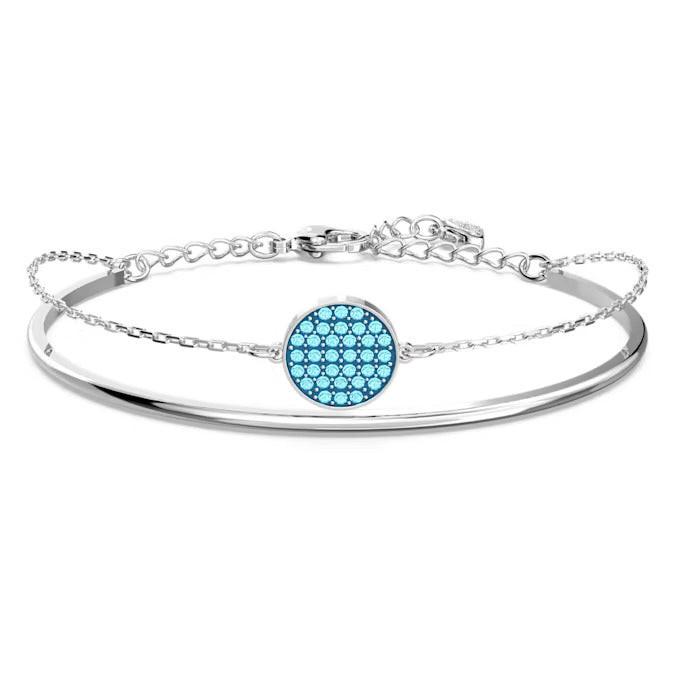 Swarovski Bracciale Donna Rigido Ginger | Cristalli & Rodio | Pavé Acquamarina