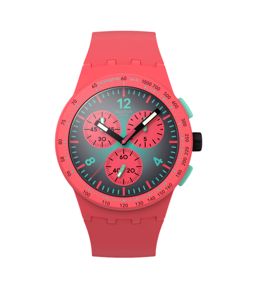 Swatch | Orologio Uomo | Cronografo colorato | Cassa plastica | 42 mm