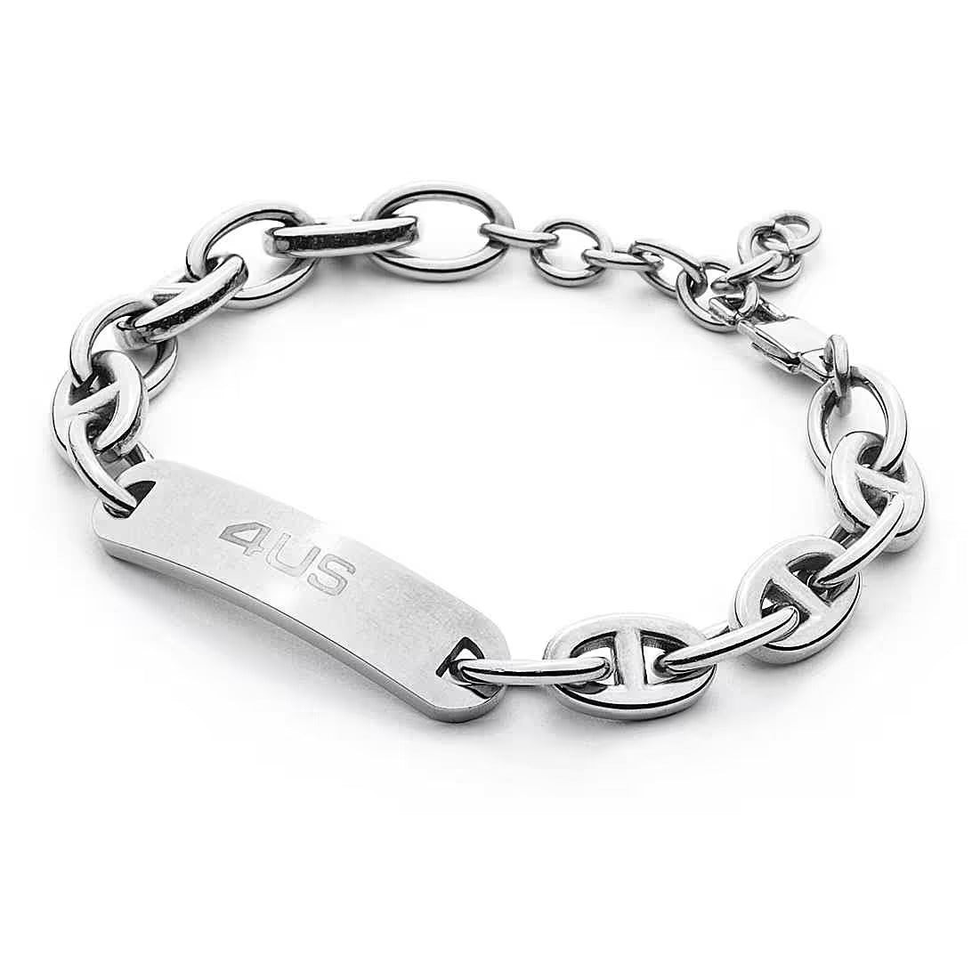 Paciotti 4US Bracciale Uomo Maglia a Catena | Acciaio | 22cm Regolabile