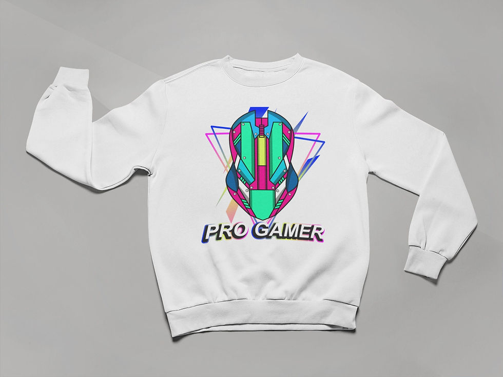 Thumbnail: Professional Gamer Sweatshirt – Gamer Sweater, Video Game Graphic Sweater, V...