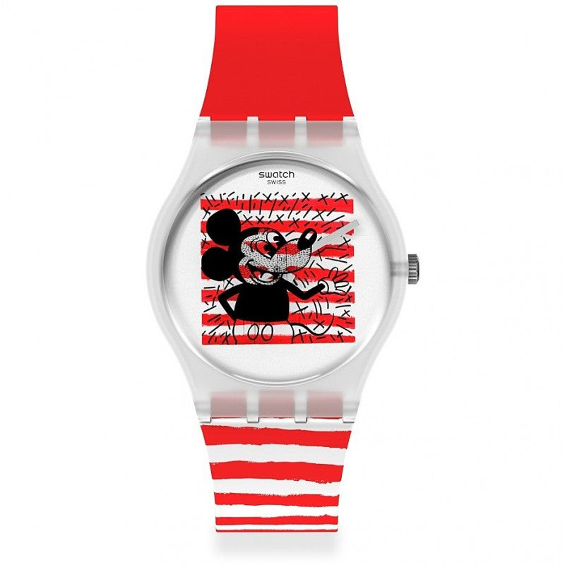 Swatch Orologio Mouse Mariniere | Cassa in plastica | Impermeabile 30m