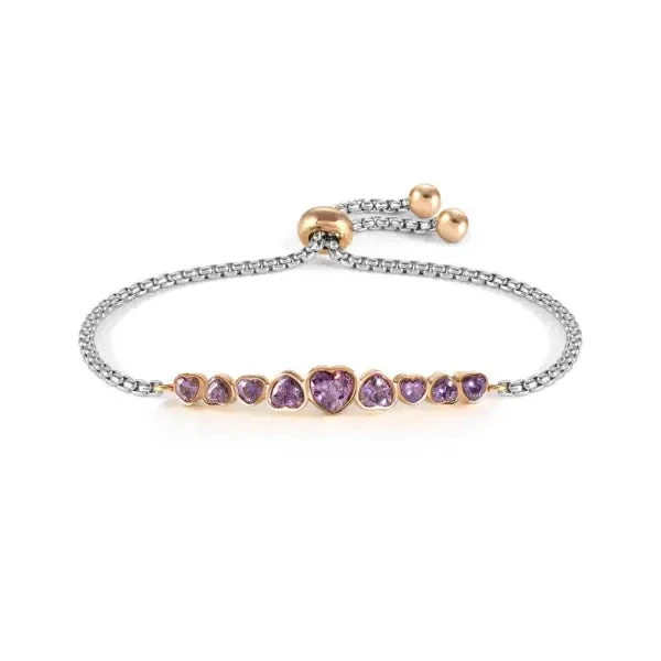 Bracciale Nomination Milleluci con Cuori Viola