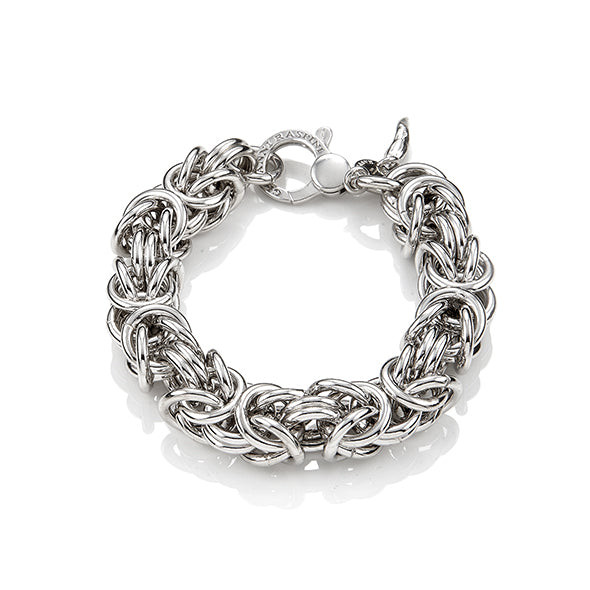 Giovanni Raspini | Bracciale | Maglia Bizantina Maxi | Argento 925 | Moschettone