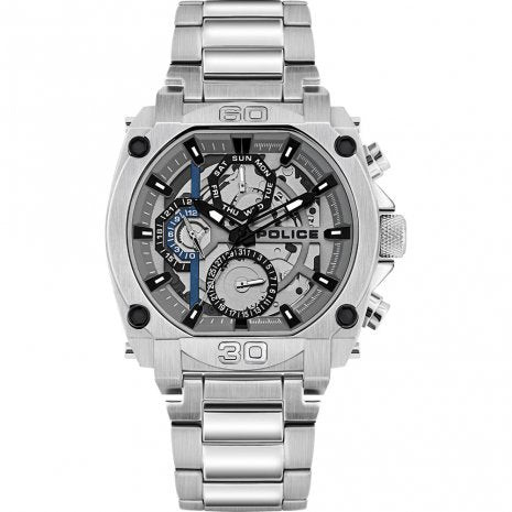 Police Orologio Uomo Quadrante Multifunzione Grigio | Acciaio Inox | 5 ATM