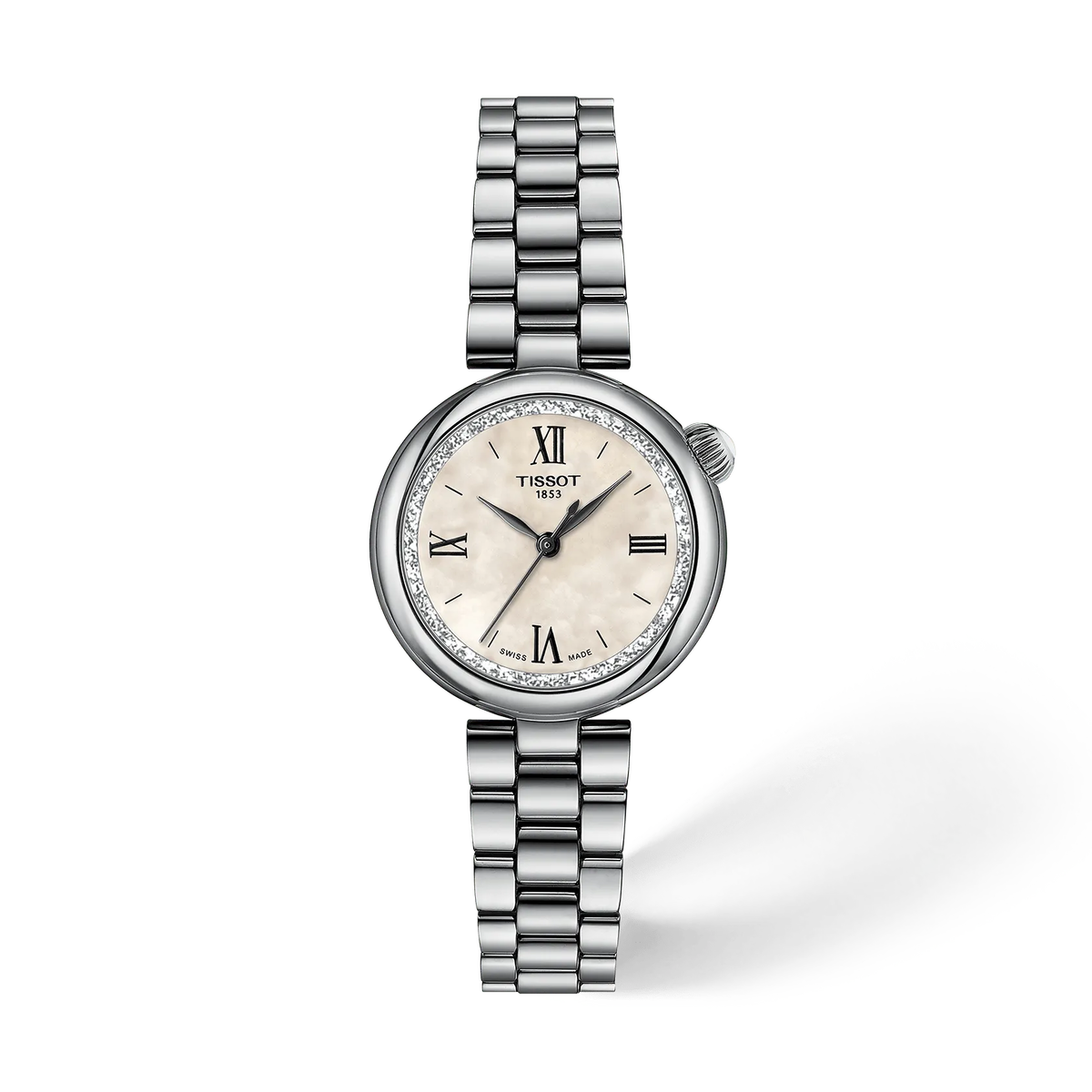 Tissot Desir 28 mm in Acciaio con Madreperla e Numeri Romani