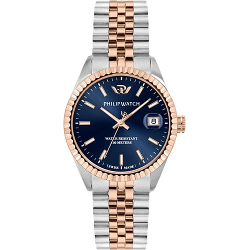Philip Watch Orologio Uomo Caribe Urban con Quadrante Blu e Bracciale Bicolore