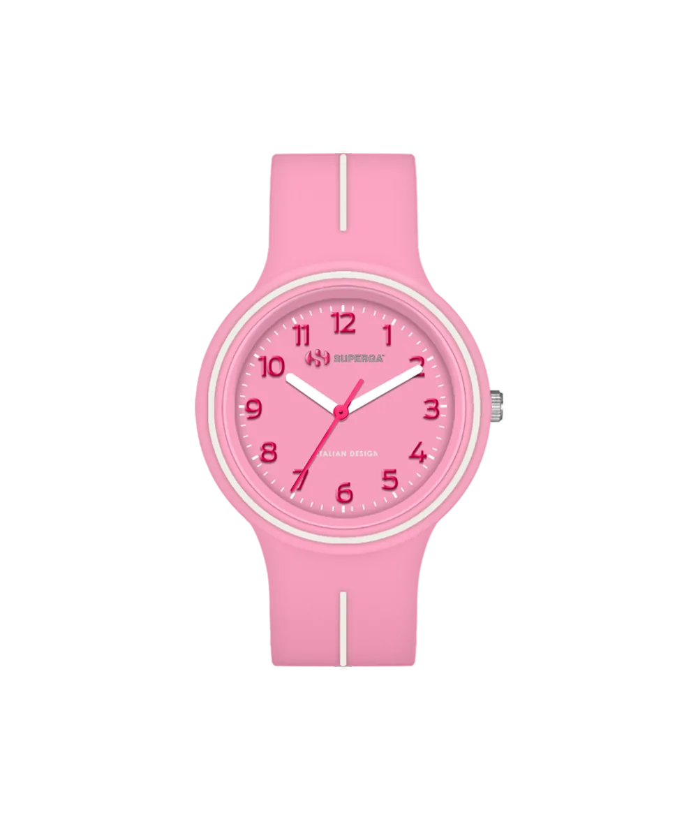 Superga | Orologio Bambina | Colorful Rosa e Bianco | Silicone | 32 mm
