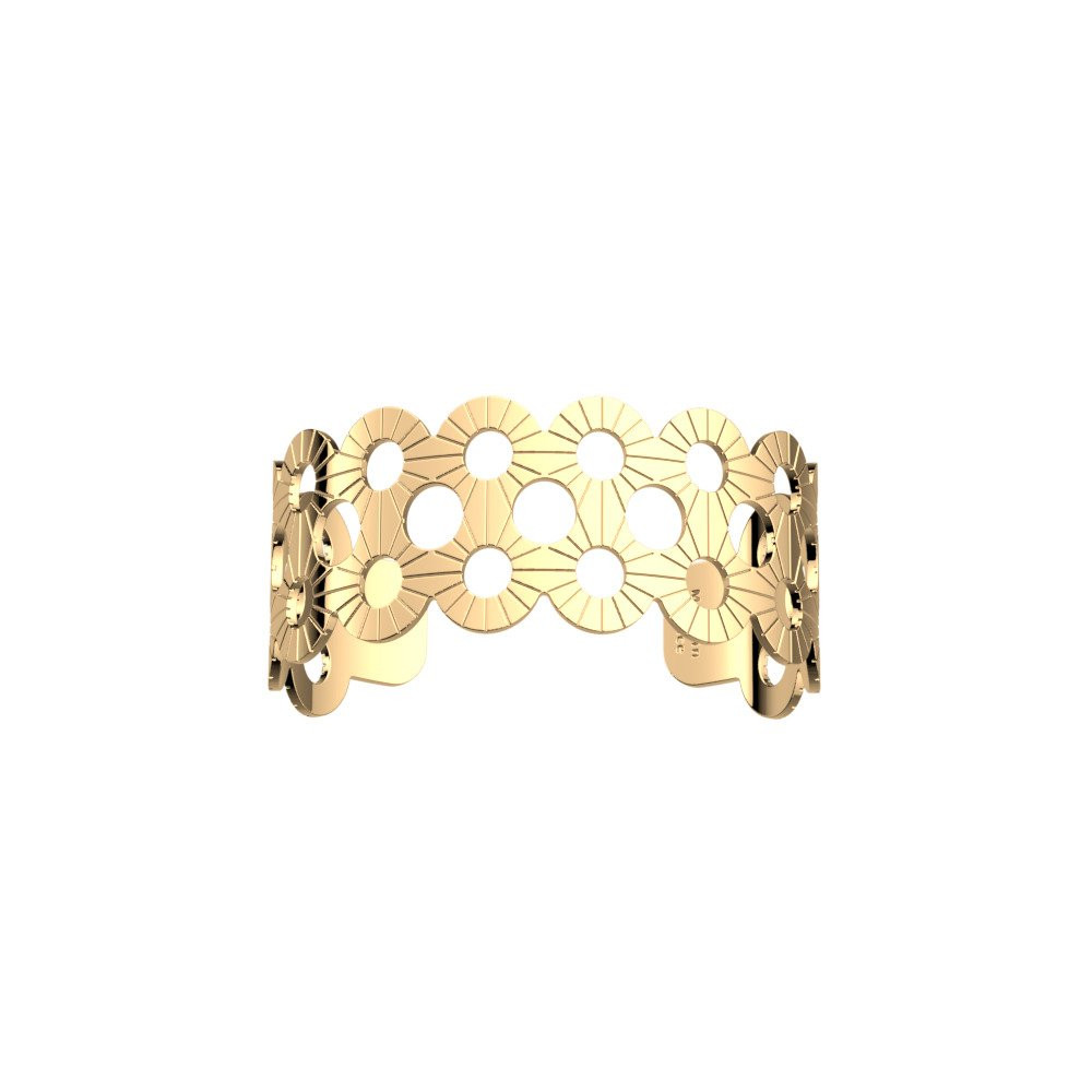 Les Georgettes Bracciale Donna Bosquet 25 mm | Oro Giallo | Inserti Cuoio
