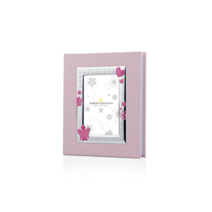 Roberto Giannotti Album & Cornice Rosa | Similpelle/Argento | Portafoto 10×15