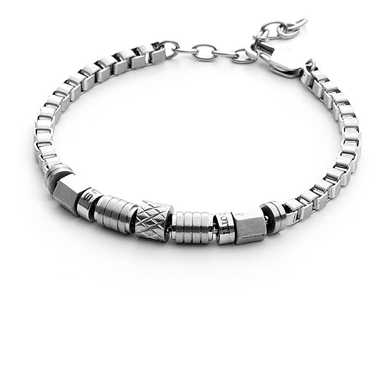 Paciotti 4US Bracciale Uomo Stell Grid in Acciaio