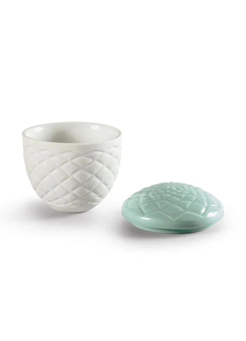 Lladrò Scatola da Tè Design Orientale Compatta | Porcellana | Collezione Seasons
