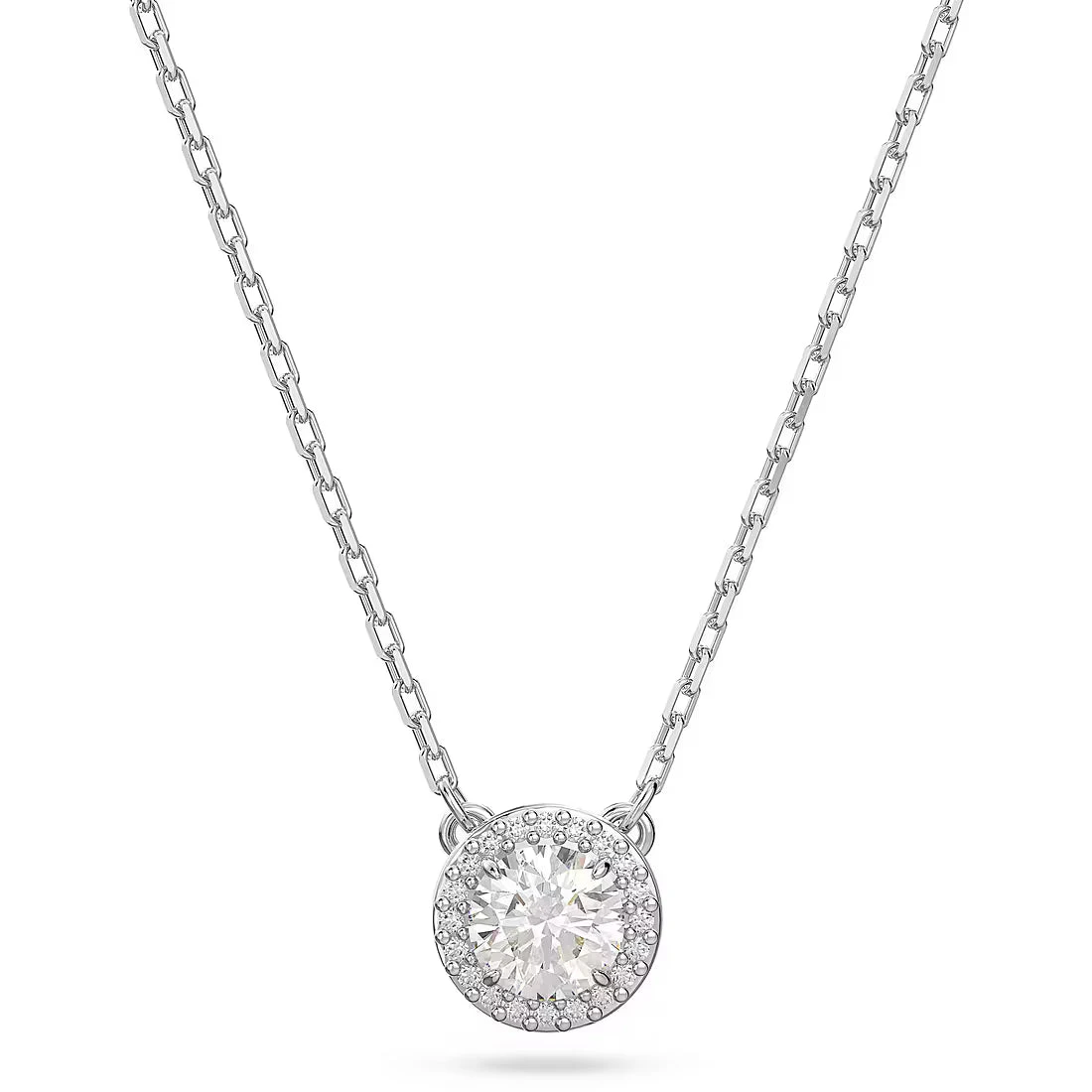 Swarovski | Collana | Zirconia Pavé | Rodio | Regolabile 38-44cm