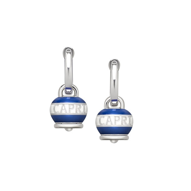Chantecler Orecchini Campanella Capriness | Argento 925 | Smalto Blu e Bianco