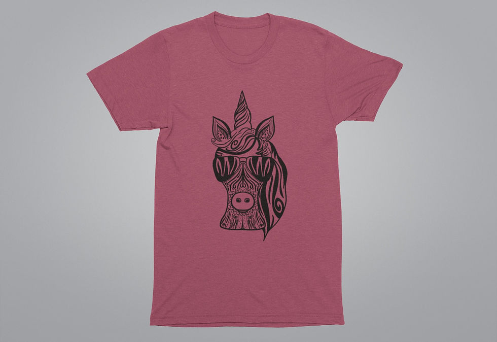 Miniatura: Unicorn Tattoo Tshirt – Unicorn Art Tee, T-Shirt Design, Printed T-Shirt, Su...