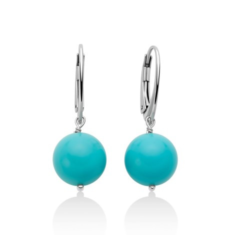 Orecchini Miluna Terra e Mare in Argento 925 con Pasta di Turchese