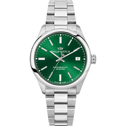 Philip Watch Orologio Uomo Caribe Urban con Quadrante Scuro e Bracciale in