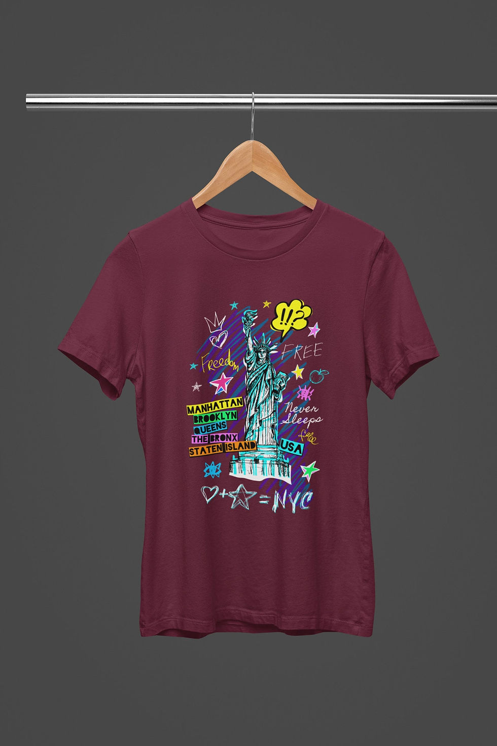 Thumbnail: New York USA – NYC, Empire State Building, Brooklyn, USA Travel Tee, Tourism...
