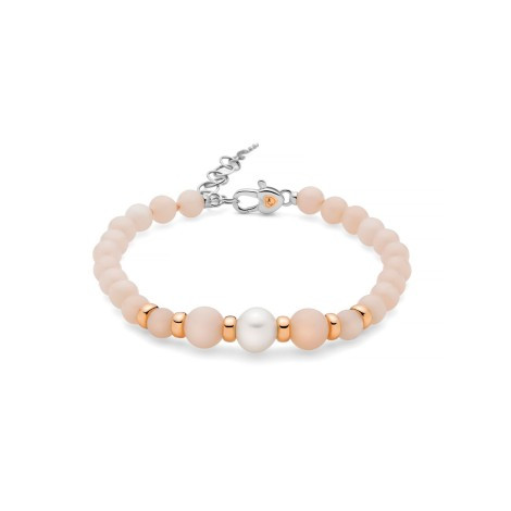 Bracciale Miluna in Argento con Giada Rosa