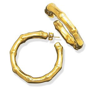 Giovanni Raspini Orecchini Donna Bambù | Argento 925 Oro | Fatto a mano