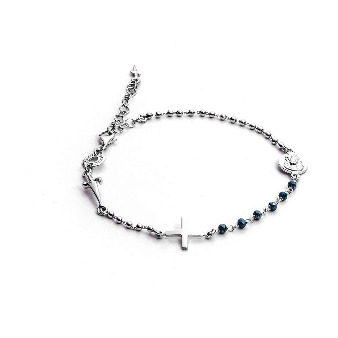 Paciotti Bracciale Uomo Crystals Of Light | Argento | Croce e Medaglietta