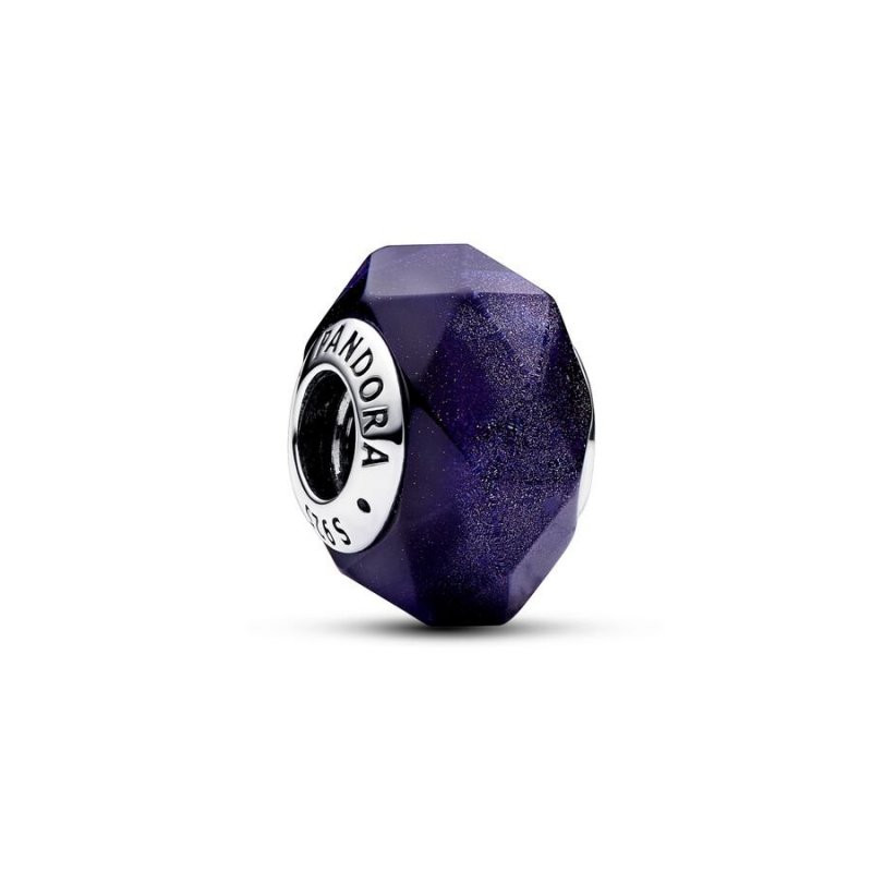 Pandora Charm Vetro di Murano Notte Stellata Blu