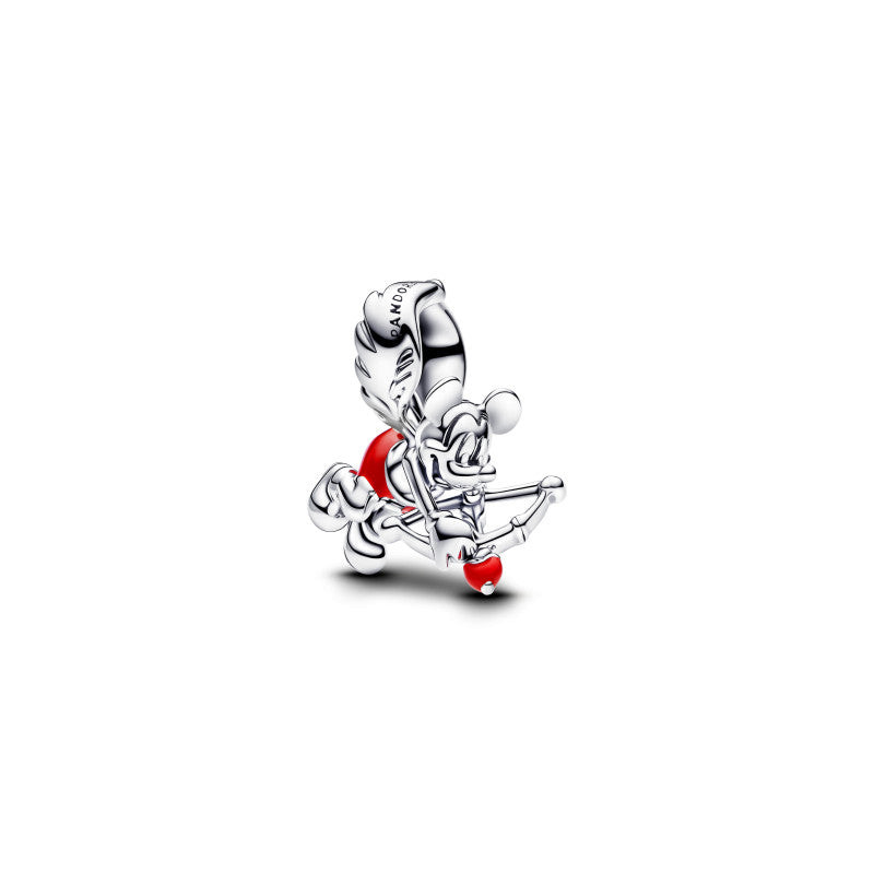 Pandora | Charm | Mickey Mouse Cupido | Argento Sterling 925 | Smalto rosso