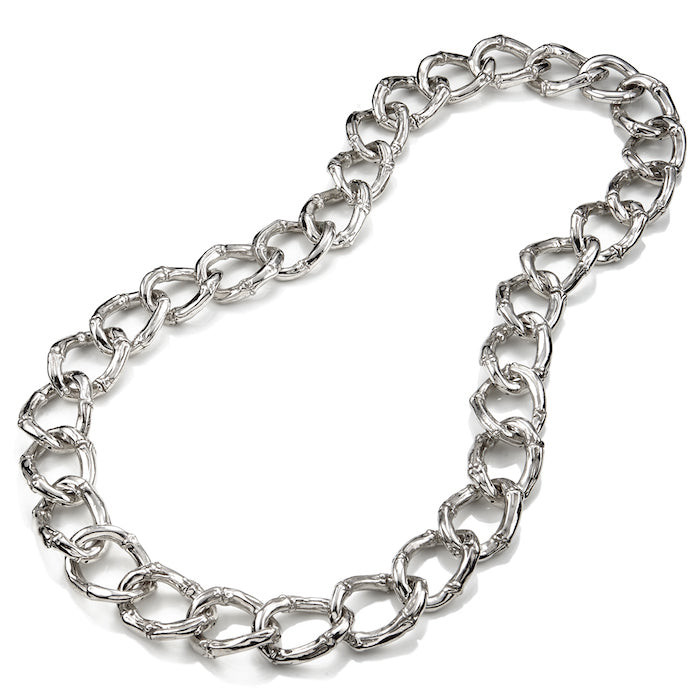 Giovanni Raspini Collana Donna Catena Bambù | Argento 925 | Lunghezza 90 cm
