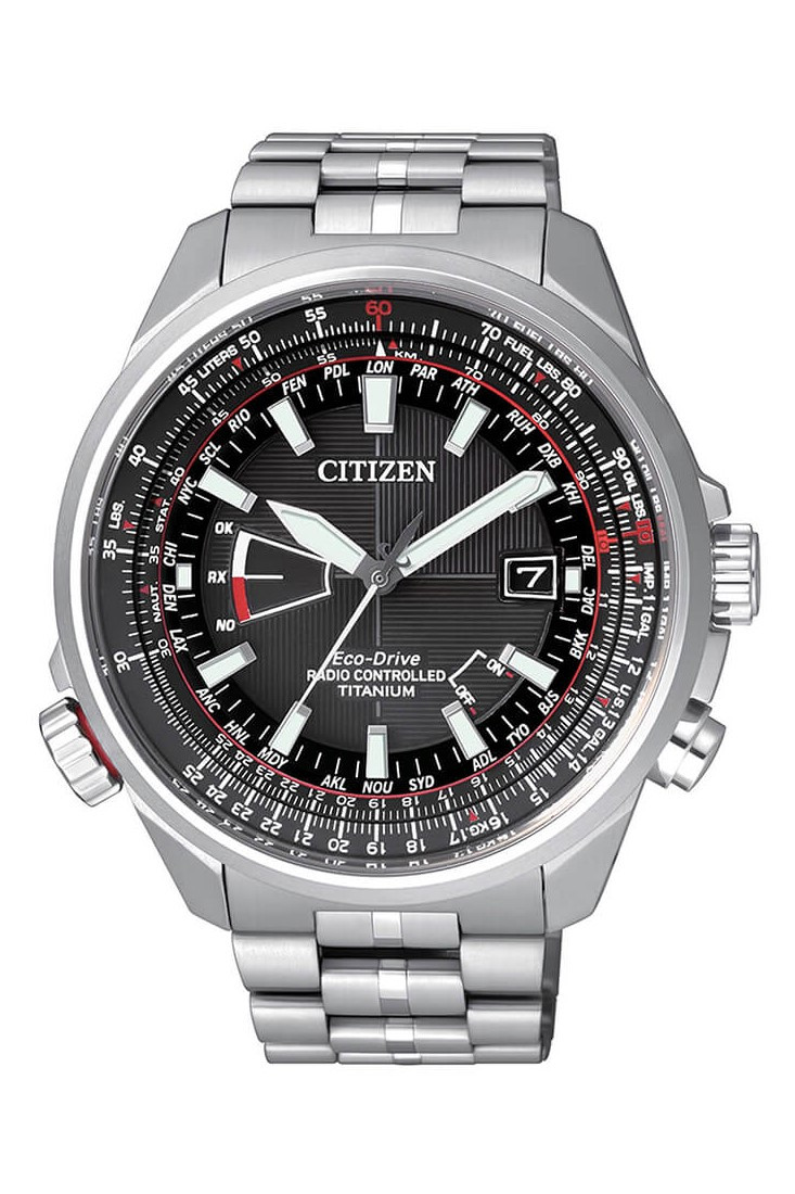 Citizen Orologio Eco-Drive Radiocontrollato CB0140-58E in Super Titanio