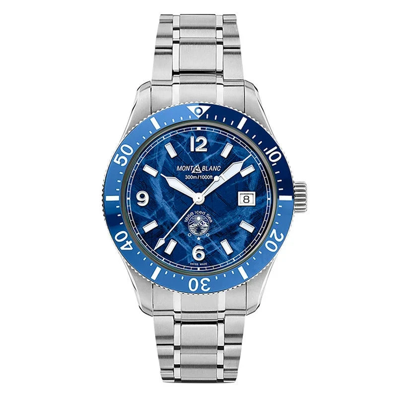 Montblanc 1858 Ice Sea Automatic Date Blu 41 mm
