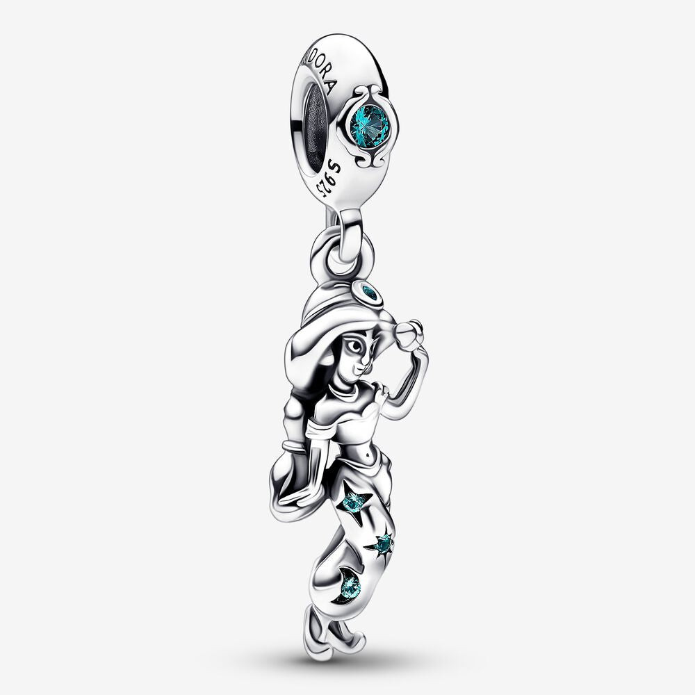 Pandora | Charm pendente | Jasmine Disney 30° | Argento 925 | Cristalli verde